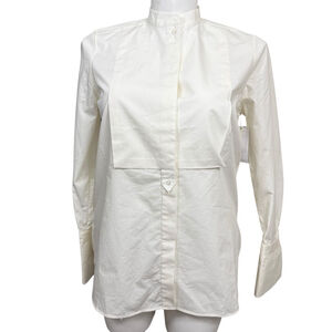 Equipment Femme Beale White Tuxedo Front Shirt NWT Women’s Size M